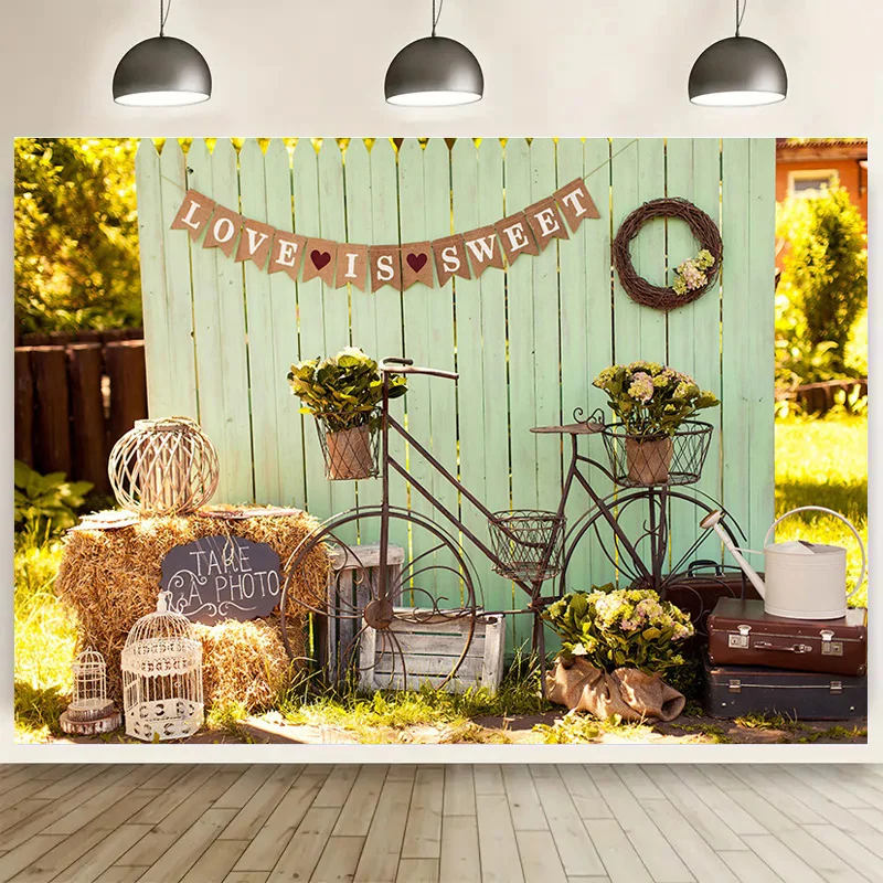 

ZHISUXI Romantic Valentine's Day Photography Backdrops Props Red Rose Wedding Love Heart Wall Photo Studio Background VS-57
