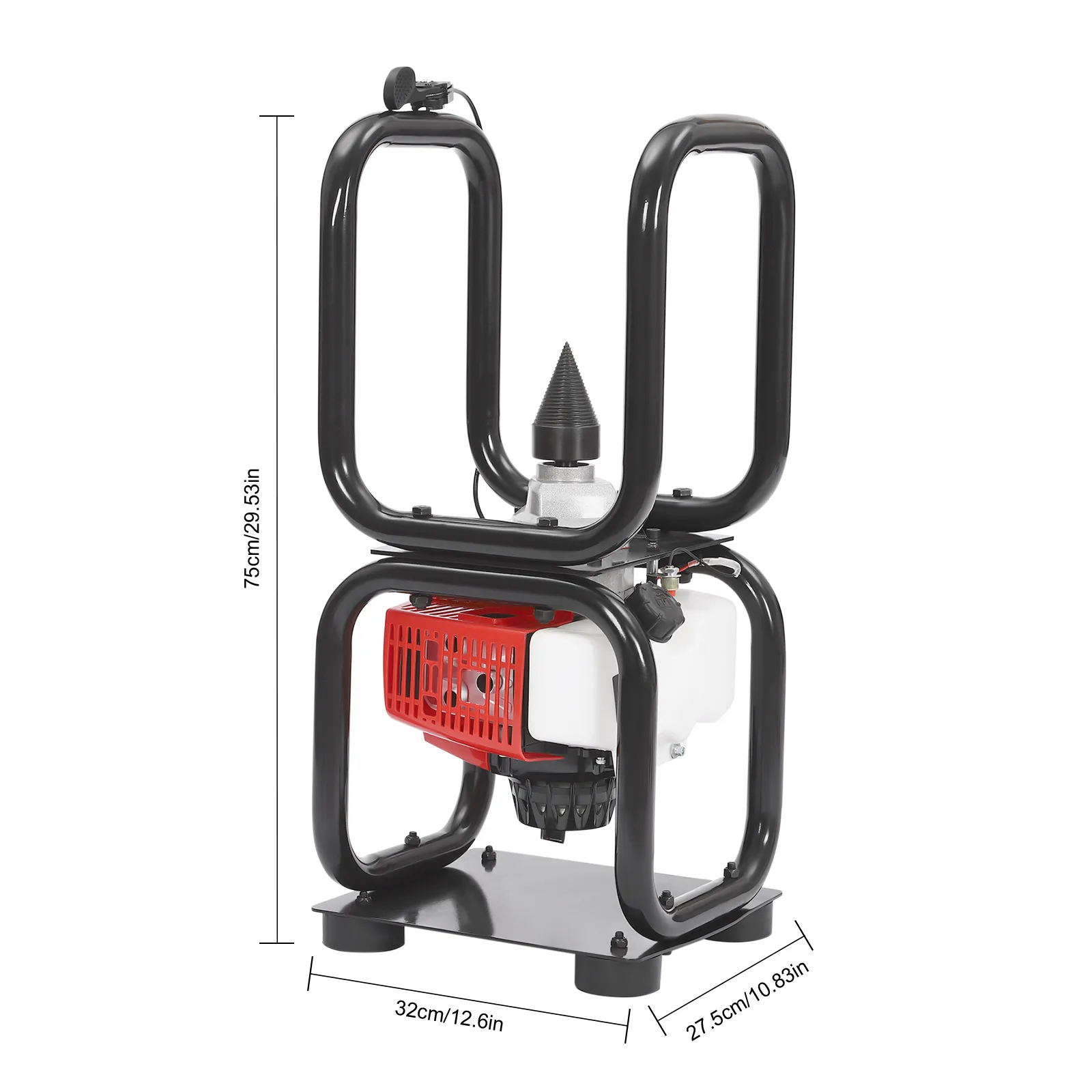 2.5 kW Wood Splitter Gas Powered 2-stroke Engine, 0.4 Gal Fuel Tank Gasoline Firewood Splitting Machine, Firewood Splitter
