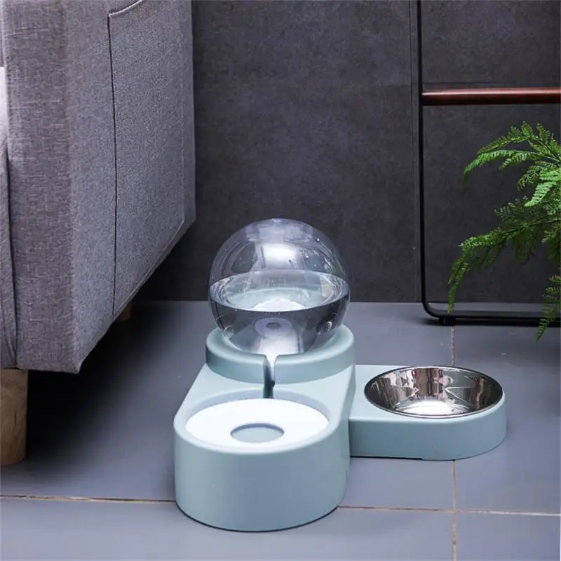 

New Bubble Pet Bowls Food Automatic Feeder Fountain Water Drinking for Cat Dog Kitten Feeding Container Pet Supplies