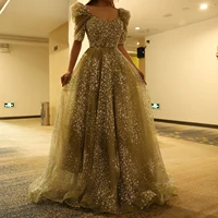 Glitter Lime Green Luxury Dubai Evening Dress for Women Wedding Engagement Arabic Women Formal Party Gowns 155 1