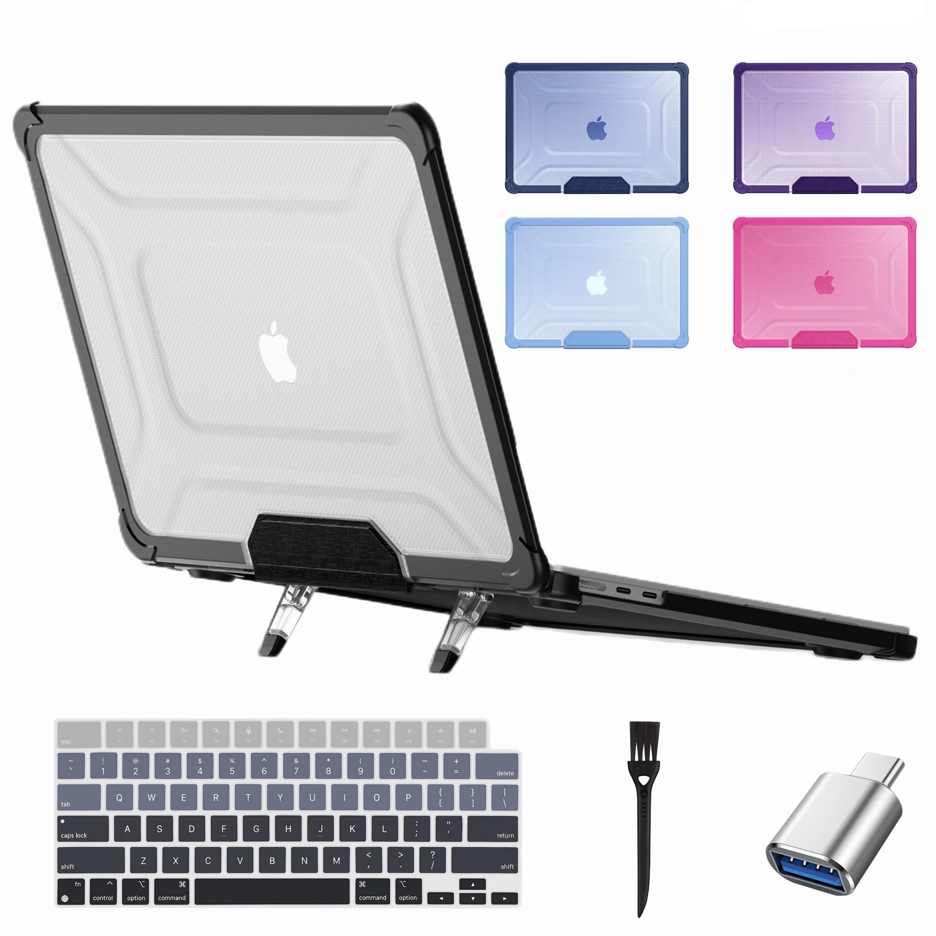 

Hard Strong case Heavy Duty Dual Layer for MacBook 2022 Newest Release MacBook Air 13.6 Inch Model A2681 Plastic Hard Shell case