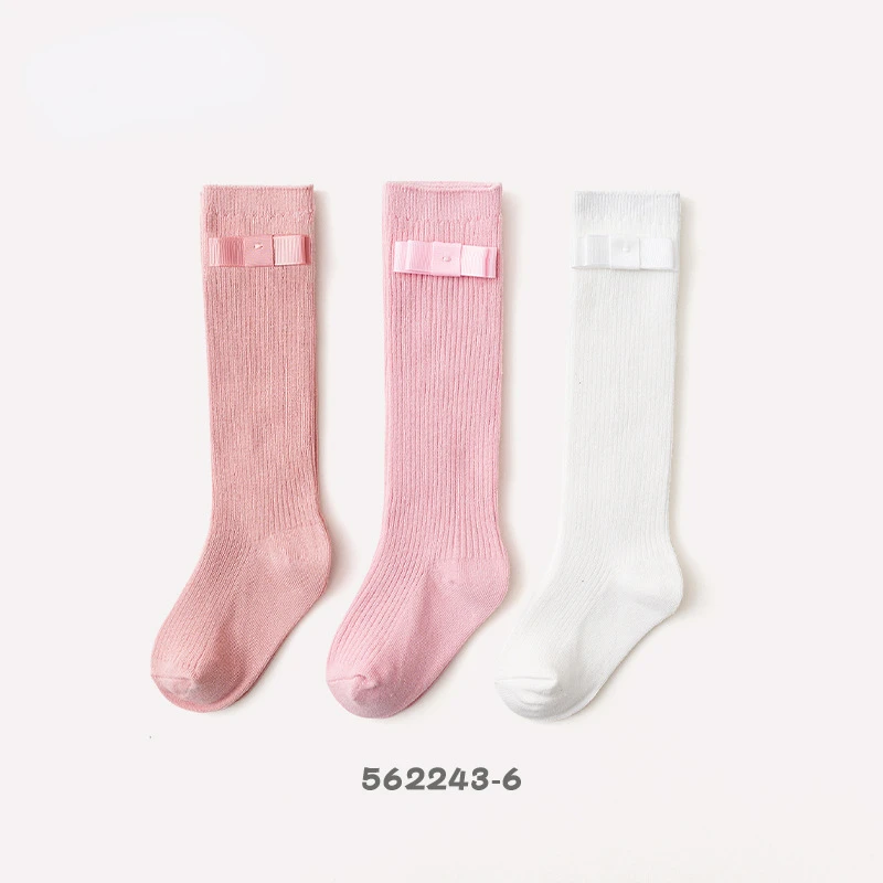 Fashion Cotton Women Knee High Socks Solid Color Long Socks Preppy Style Solid Color Knee Socks