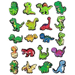 Dinosaur-Themed Shoe Charms Set - Fun PVC Decorations (20Pcs)