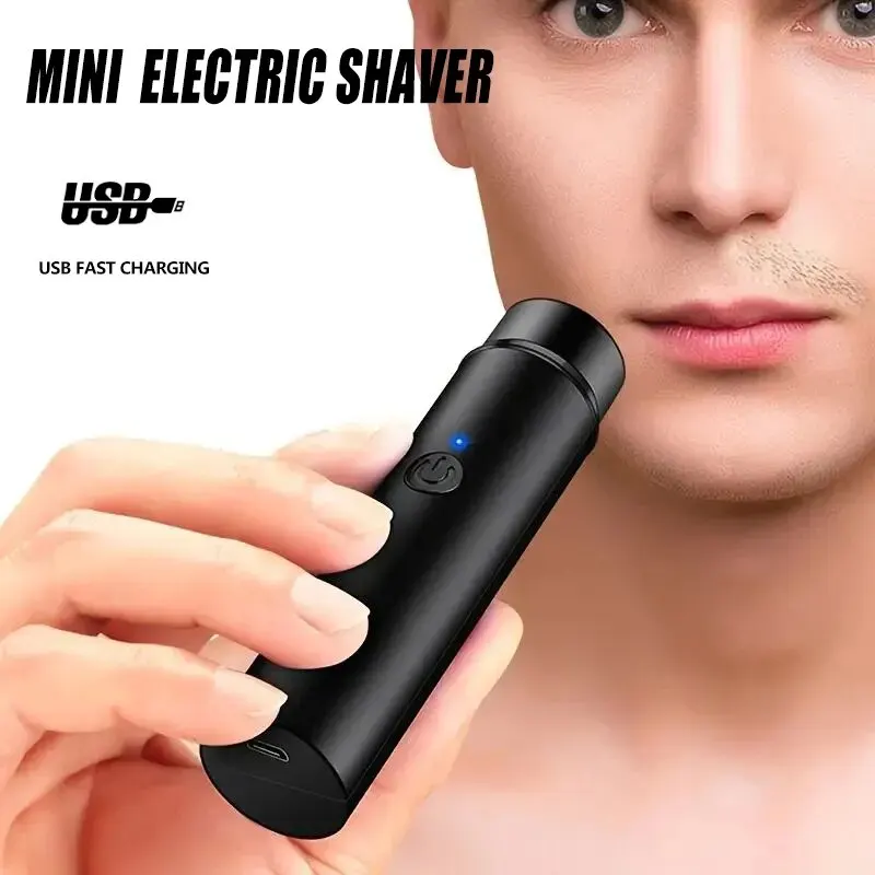 Men Mini Electric Shaver Automatic Razor Trimmer Portable Beard Shaver Rechargeable Razors Travel Car Shaving Machine