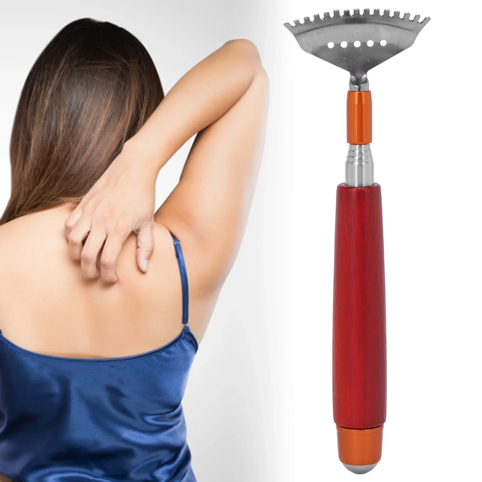 Telescopic Back Scratcher Massager Non Slip Handle Stainless Steel ...