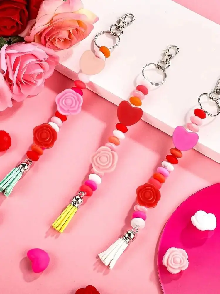 LOFCA Silikonperle in Dosenform, Herzform, 290 Stück, verwendet für Perlen, DIY, Beißring, Halskette, Schnullerherstellung, BPA-freies Zubehör – Detail 3