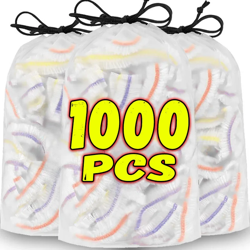 Disposable Plastic Food Cover Colorful Elastic Wrap Fruit Food Covers Fresh-keeping Lid Bowl Plate Kitchen Packaging Storage Bag