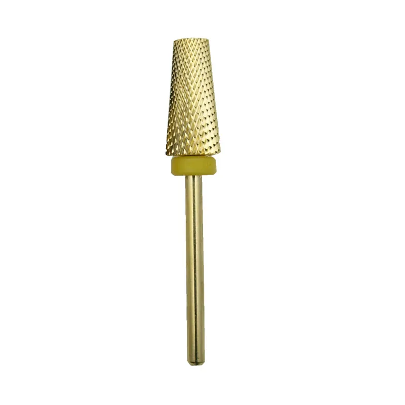 Gold Carbide Nail Drill Bit Tapered Milling Cutter for Manicure Remove Gel Acylics Tool Nails Drill Accessories nail drill bit nail drill bits