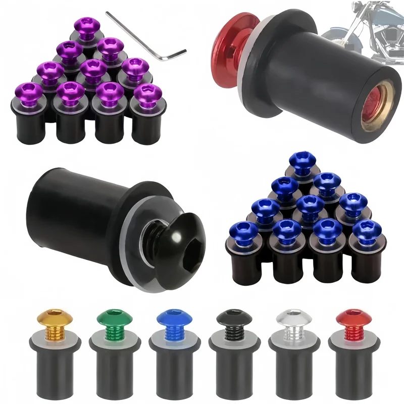 10PCS M5 Fairing Wind Screen Screw Bolt Kit For YAMAHA YZF R15 R25 R125 R1 600R R1M R1S YZF600R LS, auto fasteners,auto accessories,motorcycle fasteners,motorcycle screws,motorcycle accessories,car accessories