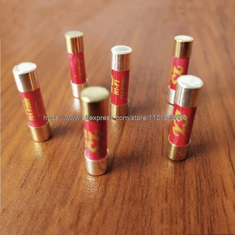1pcs HIFI Gold Plated Silver Cap Nano Fuse CD Audio Amplifier Tube Amp Decoder Fuse Slow Blow 6x32mm 5x20mm