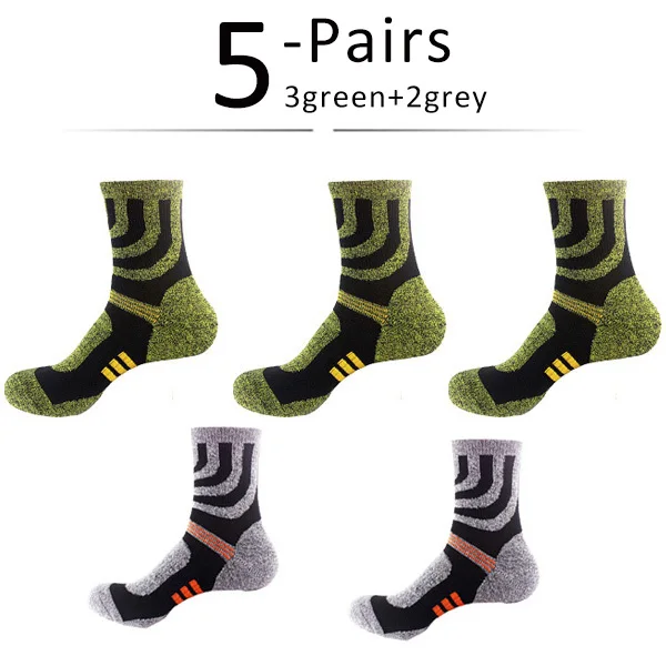 5 Pairs Colorful Compression Sport Socks with Coolmax Technology