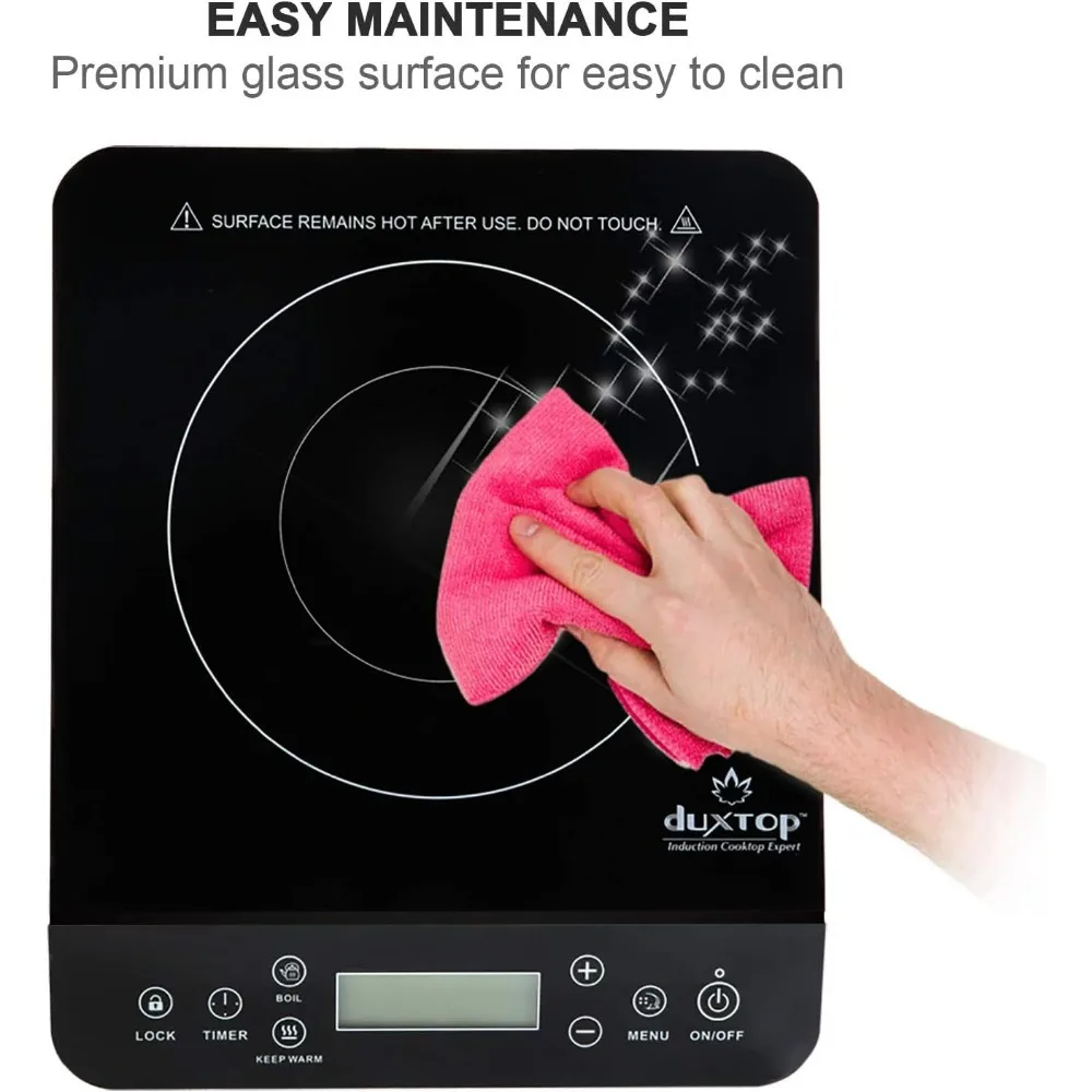 Duxtop Portable Induction Cooktop Countertop Burner Induction Hot Plate With LCD Sensor Touch 1800 Watts 9610LS BT-200DZ