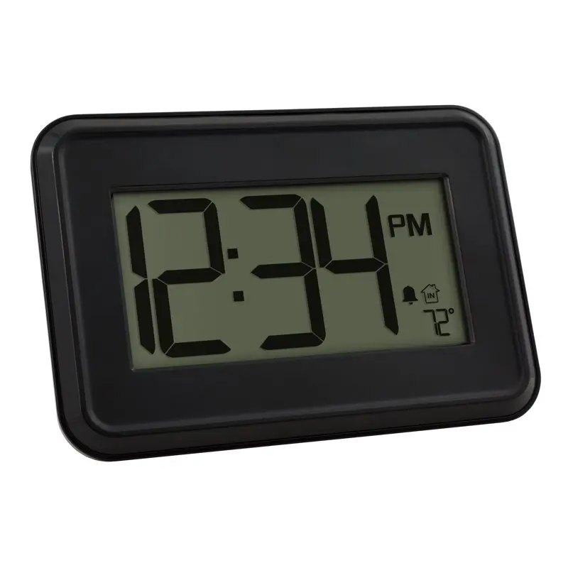 

x 0.85" Digital Black Desk Alarm Clock with Timer, W80000