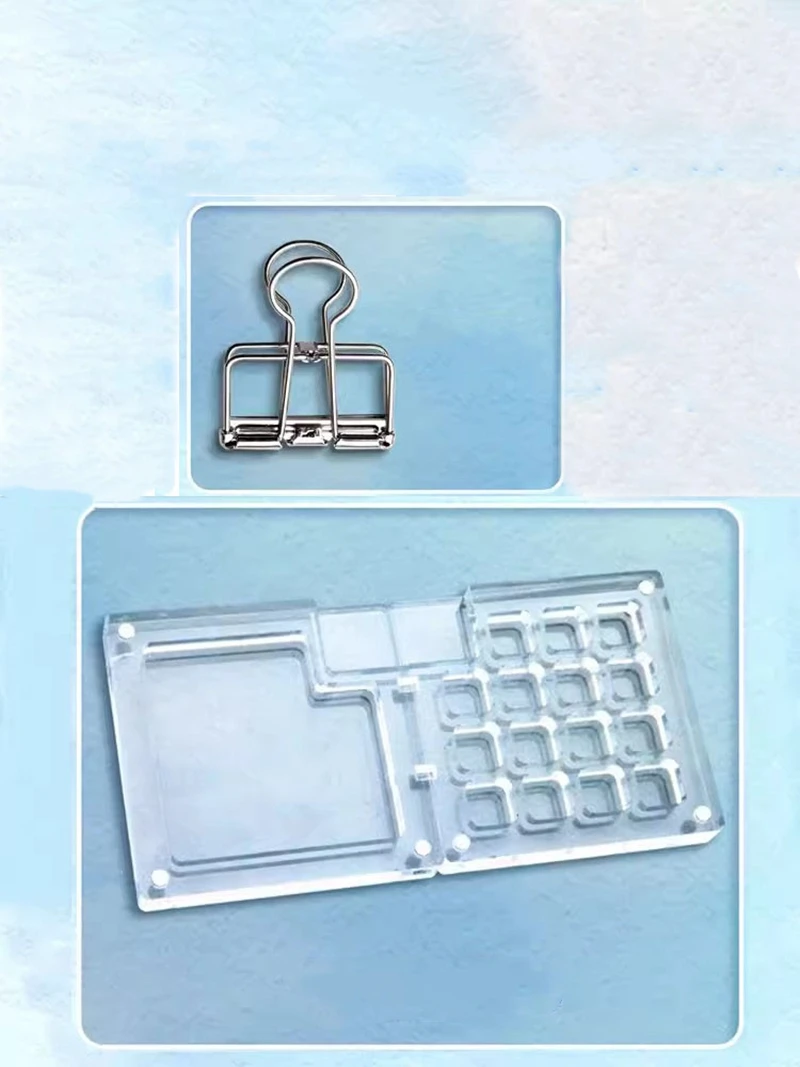 Watercolor Paint Box Palette Tray Mini Empty 8/15 Grid Travel Plastic
