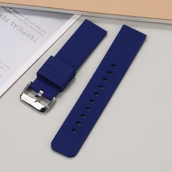 Premium Silicone Quick Release Watch Strap - Universal Fit Wristband - 20mm (Blue)