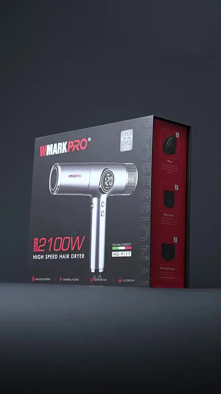 WMARK Hair Dryer Professional Blow Drier Negative Ion Air Blower