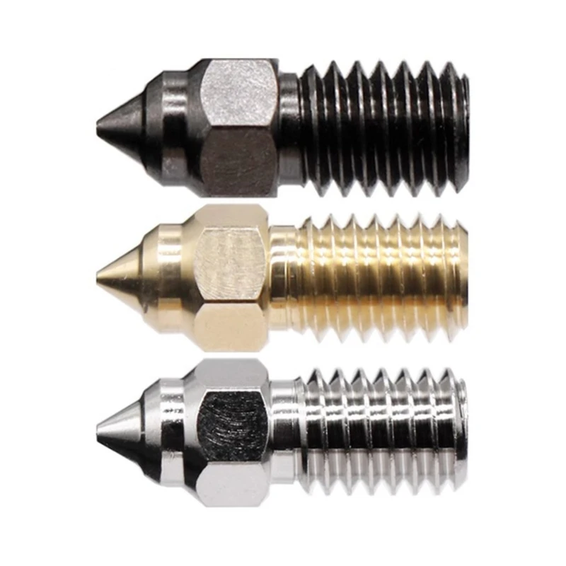 

Set of 3 Hardened Stainless Steel 0.4mm Nozzles Plated Bronze Nozzles Dropship