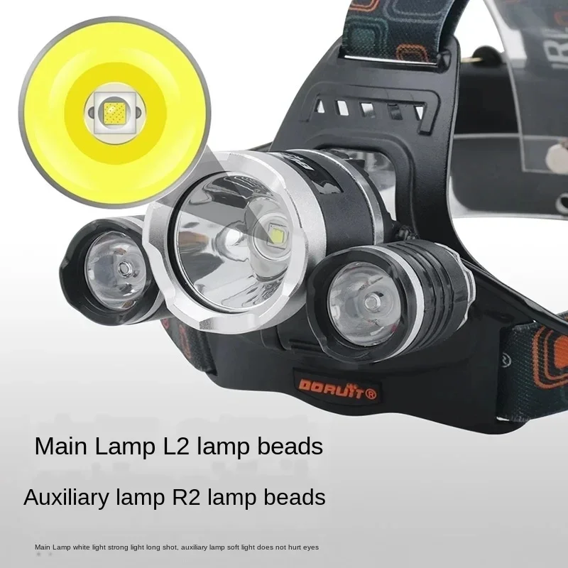 Faro a LED con induzione, faro con ricarica USB, impermeabile, per