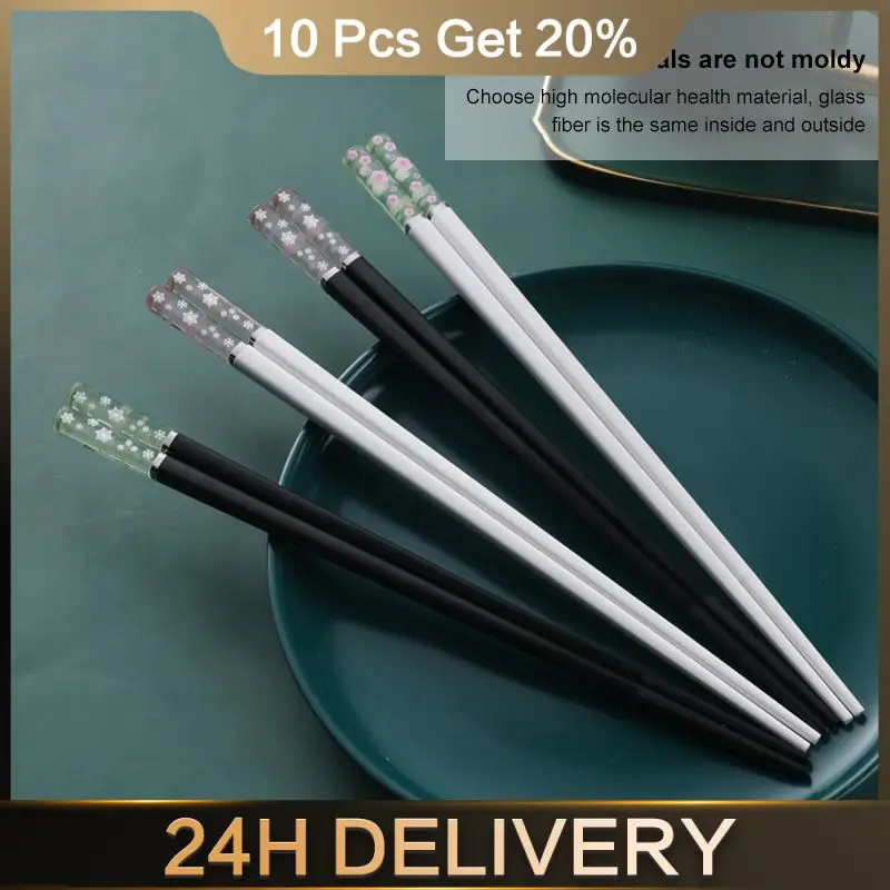 Bacchette Giapponesi Bacchette Per Alimenti Ambra Sakura Bacchette Per Sushi Resistenti Alle Alte Temperature Antiscivolo Stoviglie Gadget Da Cucina
