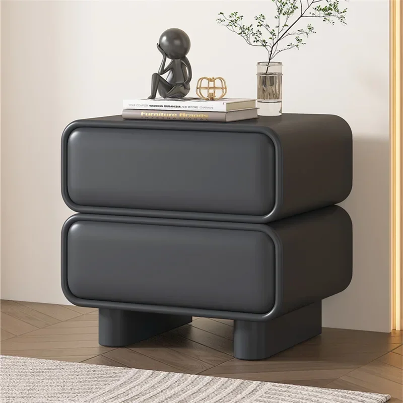 French Modern Soft Package High-end Light Luxury Creative Large-capacity Bedside Table Bedroom Home Drawer Storage Bedside Table