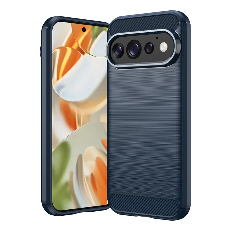 Carbon Fiber Shockproof Silicone Bumper Phone Case Cover