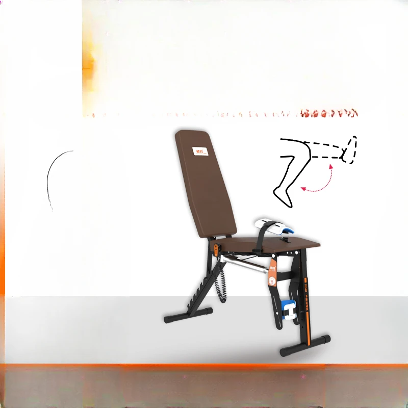 

Post operative knee stiffness, bending and straightening rehabilitation exercise device for passive angle tension tendon