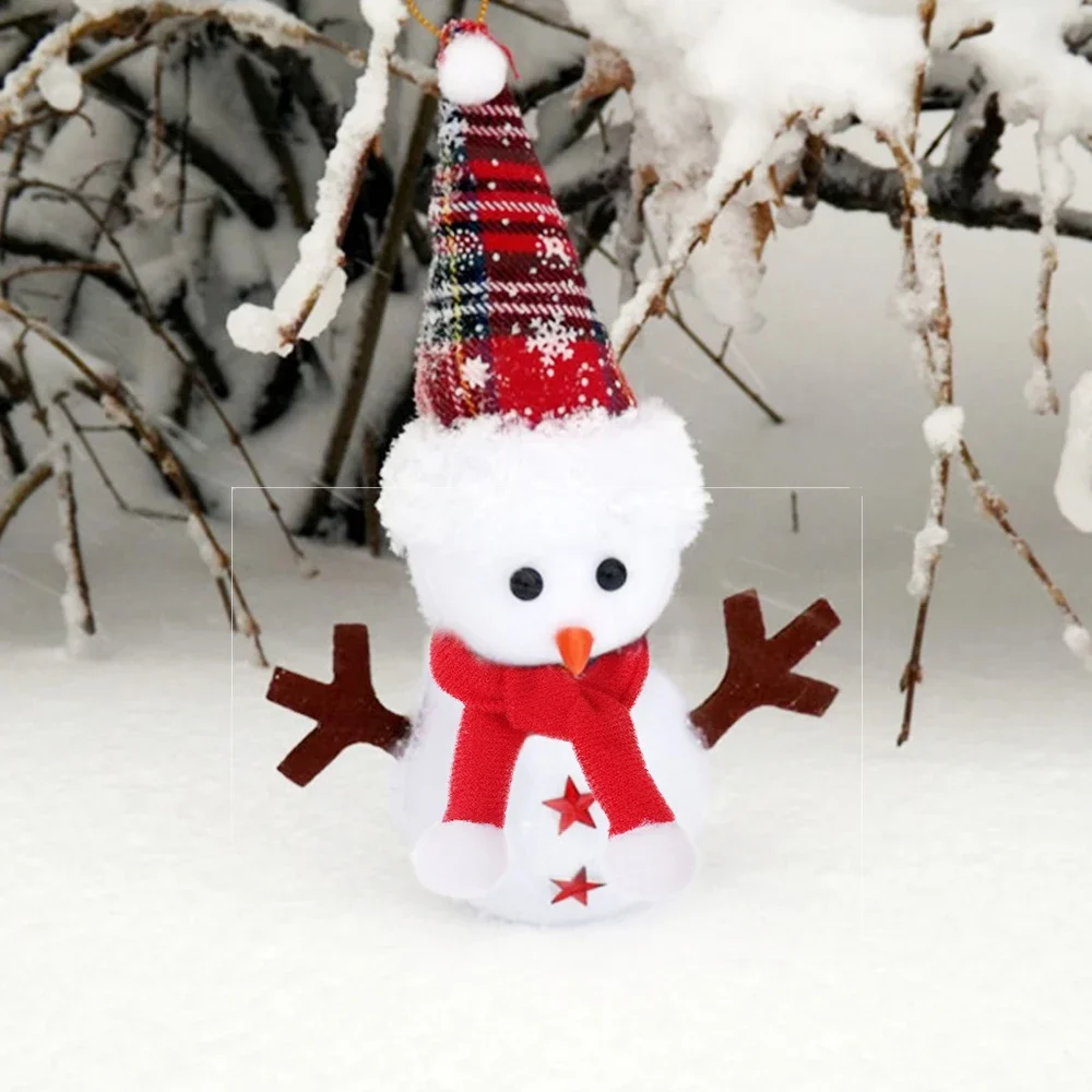 Mini Knitting Scarf Wine Bottle Decor Xmas Tree Ornament Pompon Red Scarf Christmas New Year Party Decoration Supplies 10/1PCS