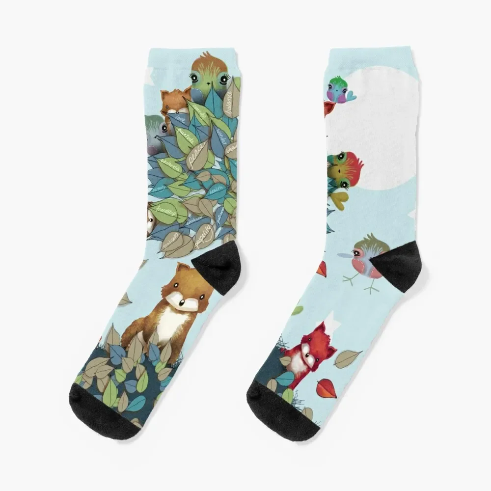 

The Friendship Tree Socks hiphop Sports Children's Toe sports Women Socks Men's