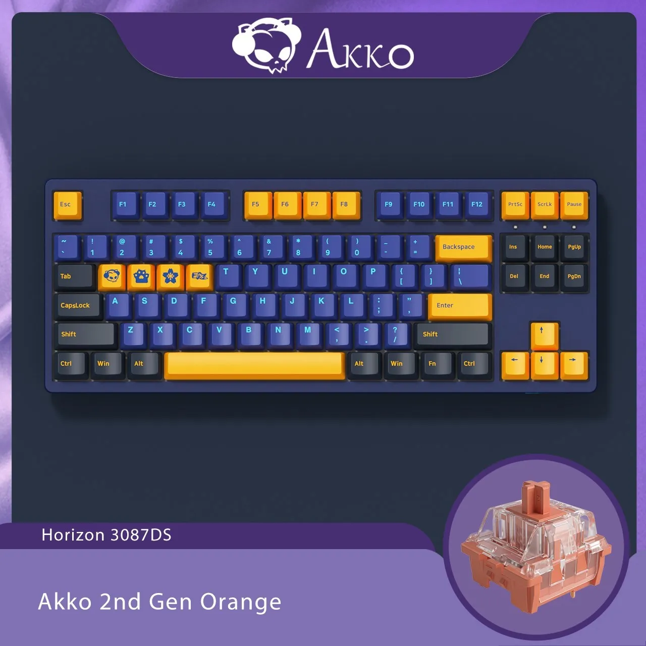 akko Akko 3087DS Horizon Mechanical Gaming Keyboard Wired 87-Key TKL