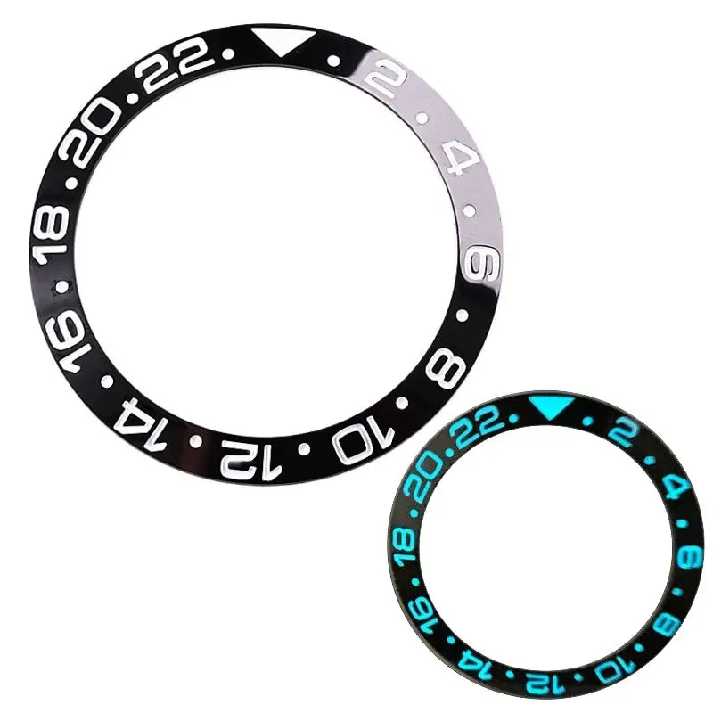 Liscio 38Mm 40Mm Bgw9 Inserto Lunetta In Ceramica Luminosa Per Seiko Rlx Sottomarino Gmt Skx007 Cavalluccio Marino 300M Inserto Anello Orologio Parti 