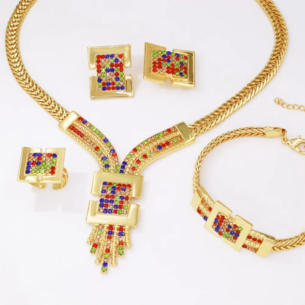 GZJPEI طقم مجوهرات مطلية بالذهب الأفريقي دبي نيجير...