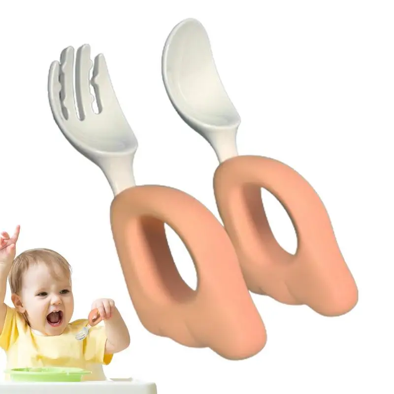 

Ложка и вилка силиконовые для детей 1-2 лет