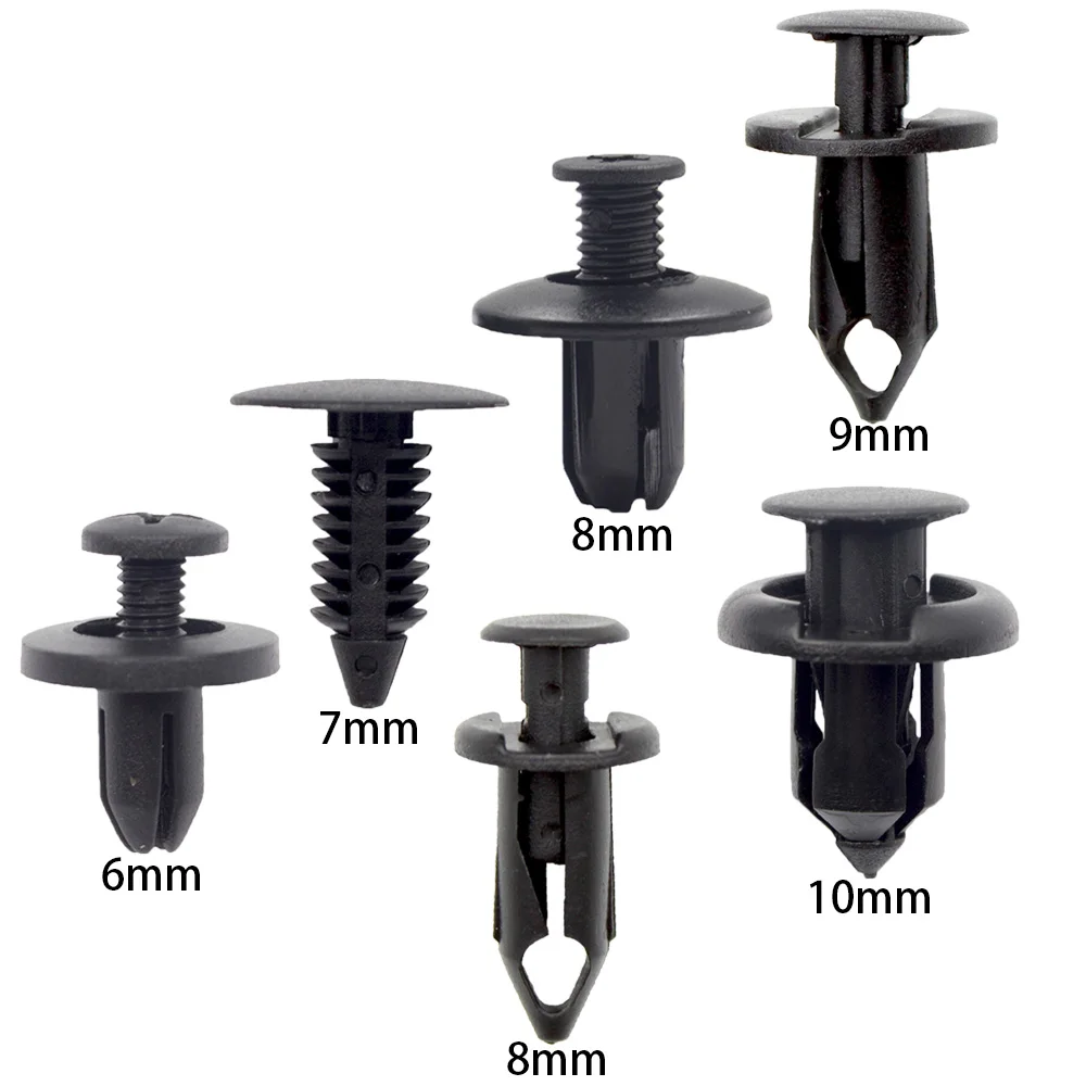 Car Body Bumper Fender Door Panel Trim Rivet Plastic Clips Fastener 5mm 6mm 7mm 8mm 9mm 10mm Hole Car Retainer