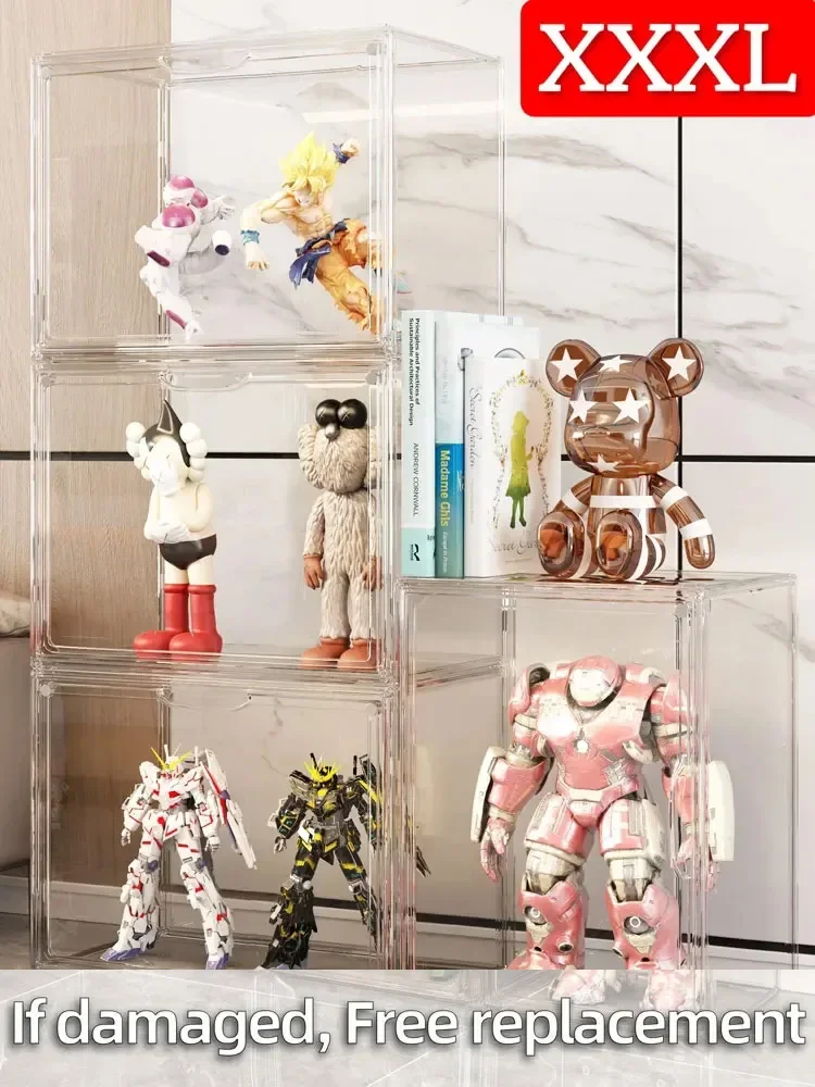 

Супер большой прозрачный контейнер для хранения искусственная витрина для отделений акриловая коробка для шлема книга витрина Пыленепроницаемая