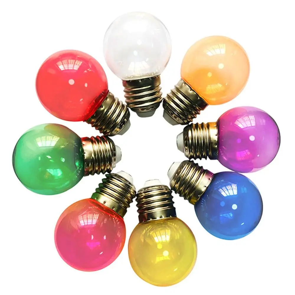 

G45 3W Colorful LED Bulb Translucent Led Bulb Lamp E27 ABS Colorful Led Light Lamparas Flashlight Globe Bulbs Home Decor