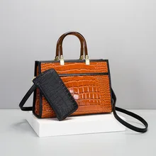  New Multi-Piece Set Of Contrasting Color Female Bag Single Shoulder Crossbody Carrying Female Bag Stone Grain Bag Female Bag 