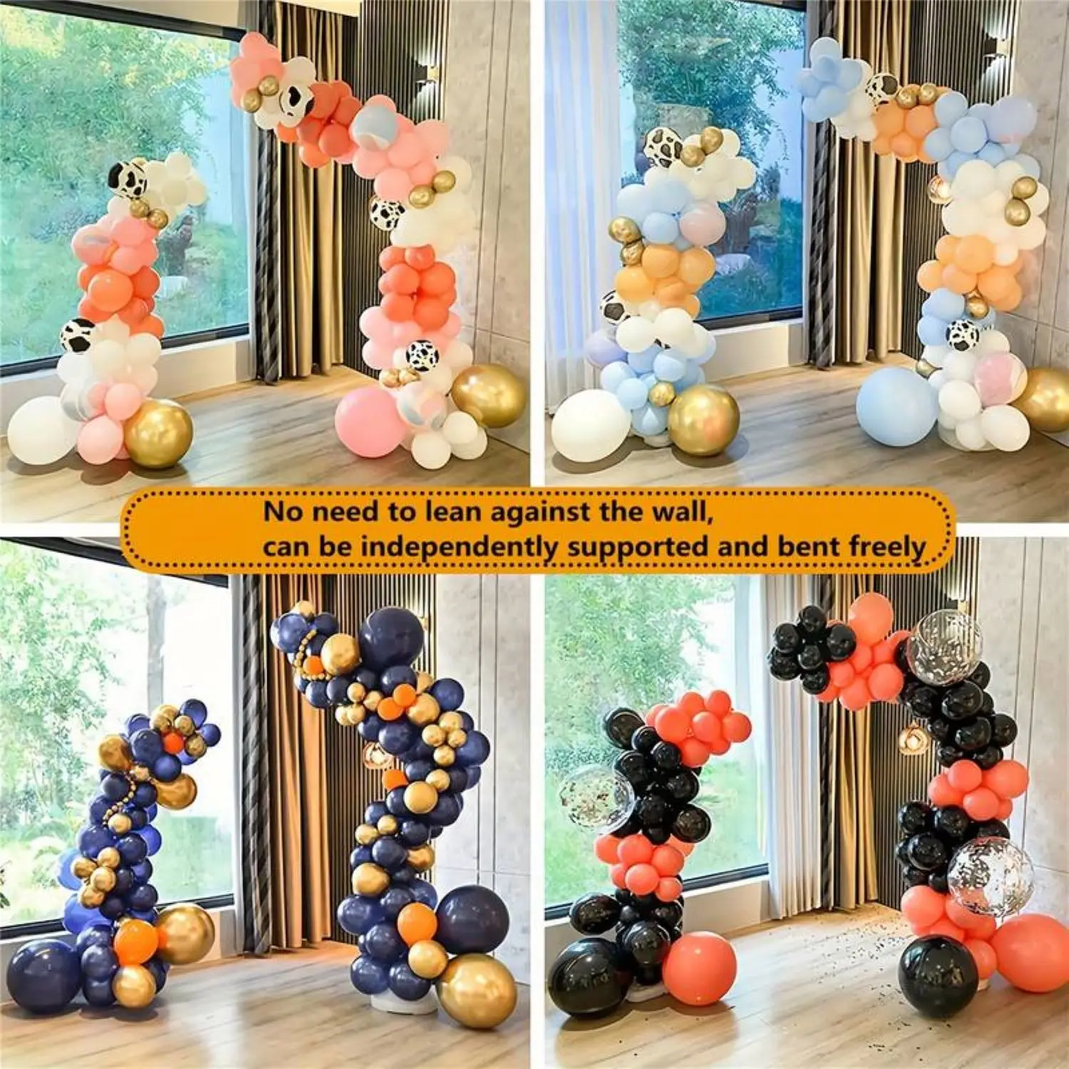 Irregular Balloon Arch Kit With Accessories 2.5m Versalite Ballon Column Stander For Party Wedding Celebration Decor