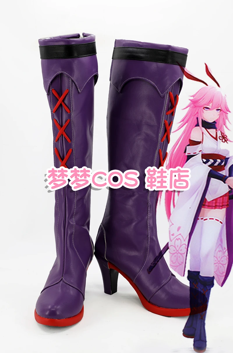 

Honkai Impact 3 Yae Sakura Cosplay Boots Shoes Custom Made Any Sizefor Halloween Party Props