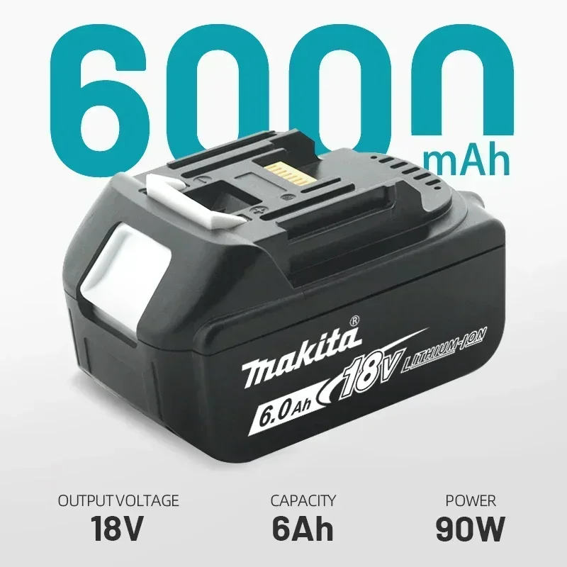 Makita battery on white background