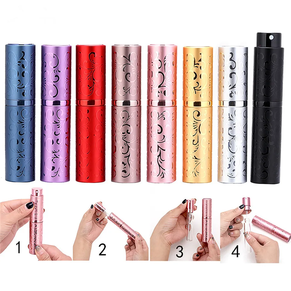 10ml Portable Aluminum Refillable Perfume Spray Bottle