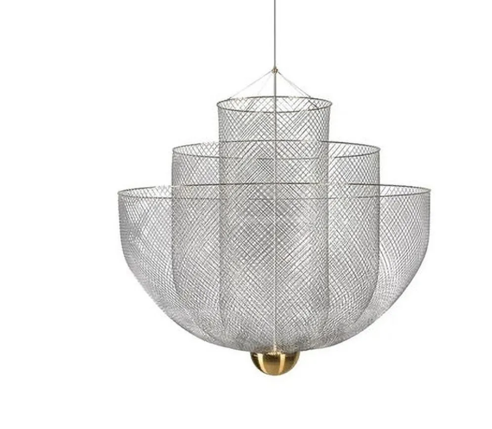 

Nordic Hanging Pendant Lights Modern Italy Design Metal Grid Lampara LED Chandeliers Lamp Dining Restaurant Hanglamp Luminaires