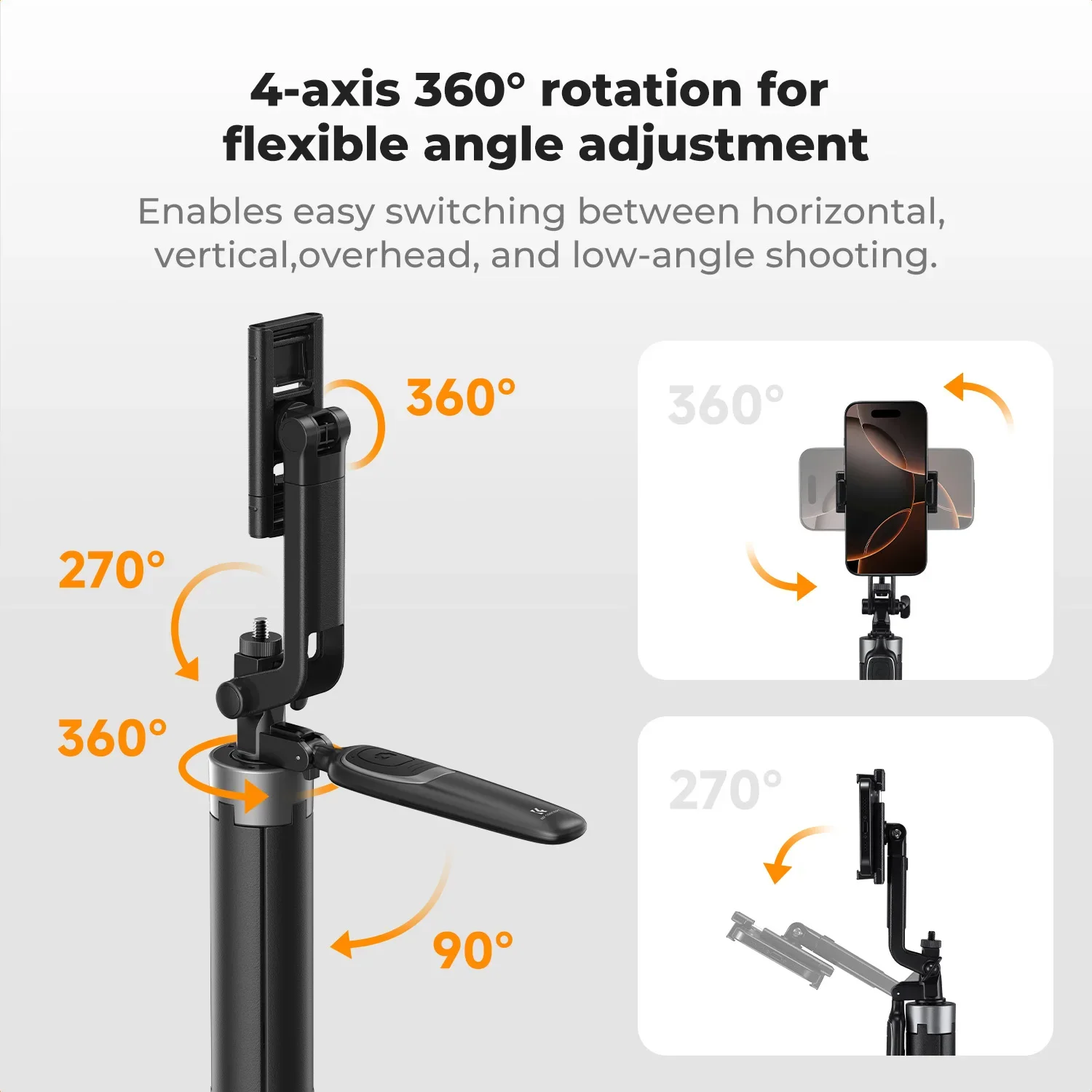 K&f Concept 71" Phone Extendable Selfie Stick Tripod Stand For Iphone Samsung Xiaomi Action Camera With Wireless Remote Control, Alina Gadgets
