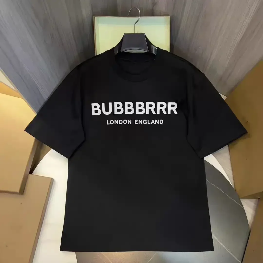 thumbnail image 1 of Camisetas para hombre, verano 2024, 100 % algodón, ropa para hombre, camisetas estampadas de gran tamaño, camisetas de marca de diseño de alta calidad, 1 of 4