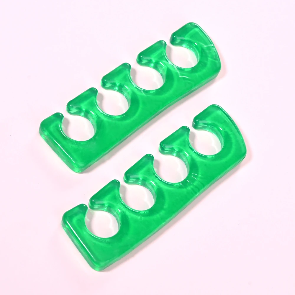 2pcs (1pair) Soft Silicone Finger Toe Separator Soft-Silicon 5 Colors Flexible Finger Toe Spacers for Nail Polish Pedicure Tools