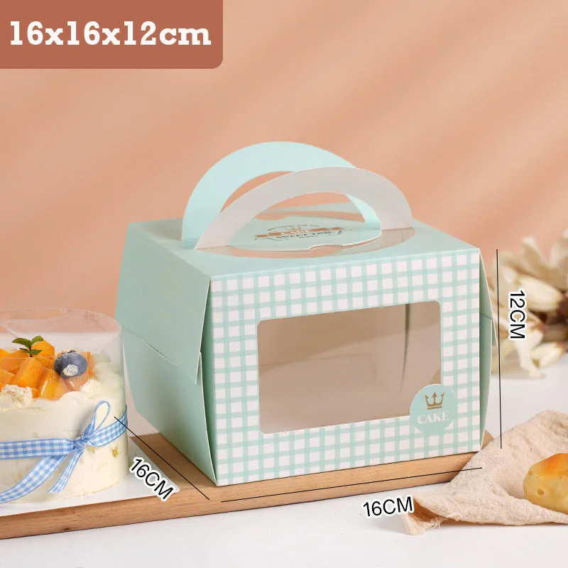 10Pcs Portable Handle Cake Boxes with Clear Window, Cupcake Pastry Cookie Dessert Packa... - SKU PHCB2332 - UGI Packaging