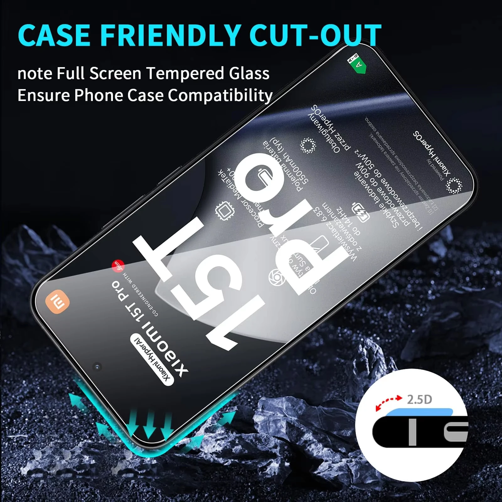8K Ultra HD Tempered Glass Screen Protector - Pack of 1-4