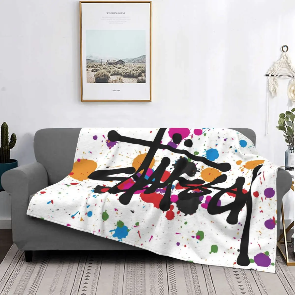 S-Stussy Logo Coperte Flanella Per Tutte Le Stagioni Coperta Super Morbida Multifunzione Per Divano Divano Tappeto Pezzo