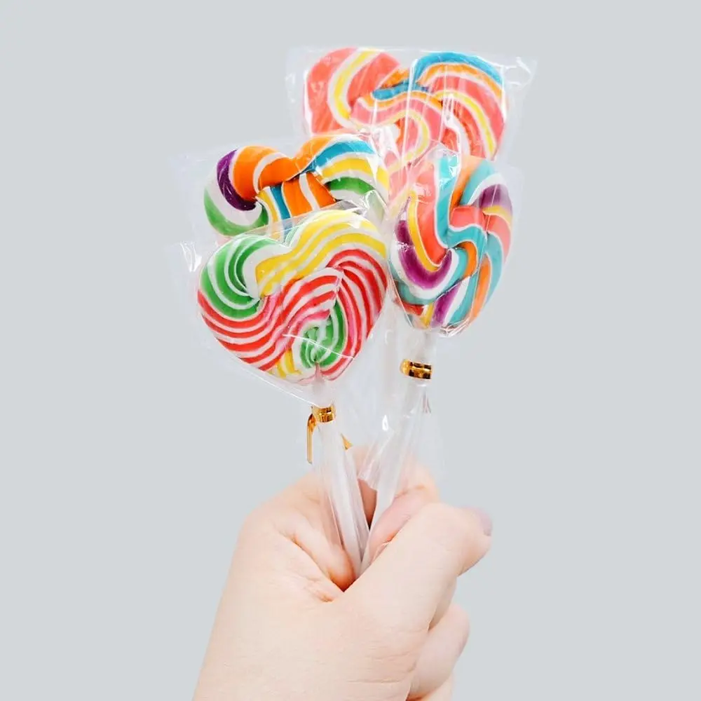 100Pcs DIY 롤리팝 스틱 투명 셀로판 가방 키트 케이크 팝 롤리팝 캔디 초콜릿 컵케익 토퍼를 만들기위한 종이 스틱