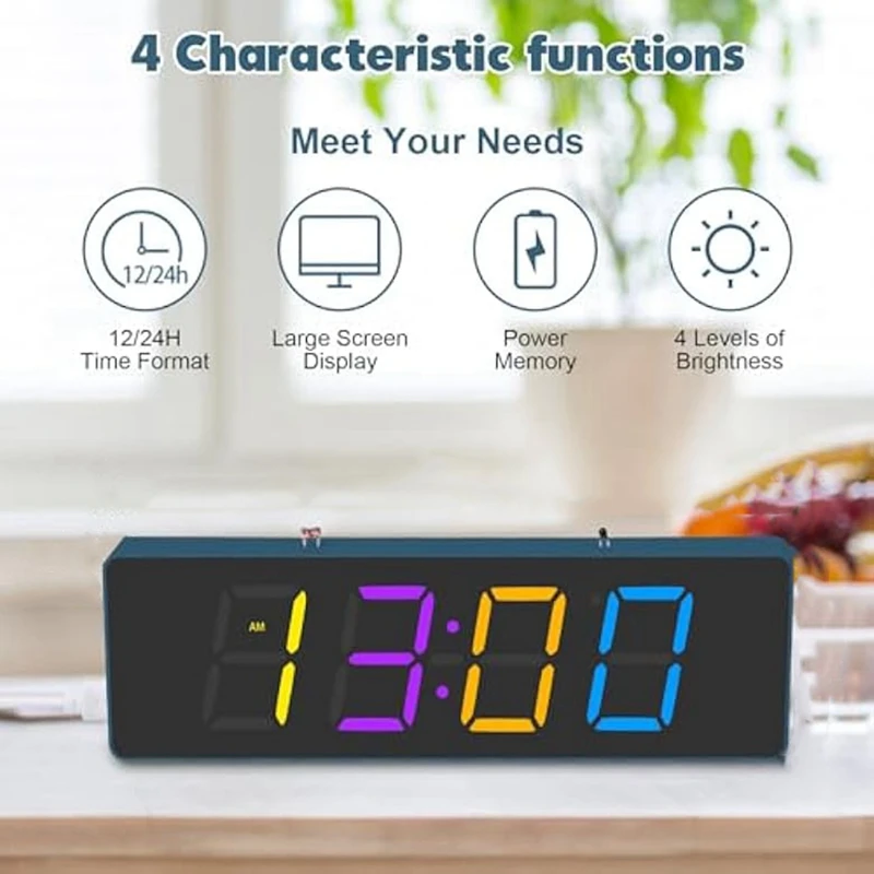 Soldering Practice Set Kit 4-Digit Digital Alarm Clock Kit RGB Colorful Modes Diplay DIY Clock Soldering Project