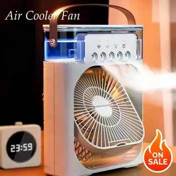 Home Portable Fan Air Conditioner: 3-in-1 Design with Humidifier USB Electric LED Night Light Household Small Air Cooler 2026 1